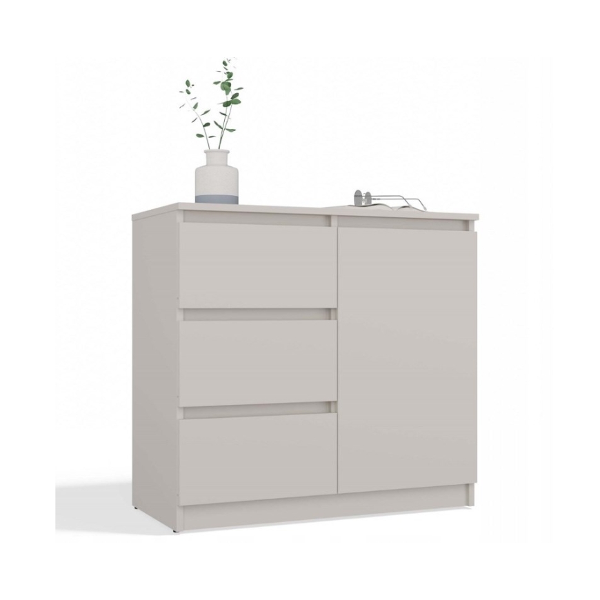 CHEST OF DRAWERS 1 DOOR 3 DRAWERS COLOUR CASHMERE – 2