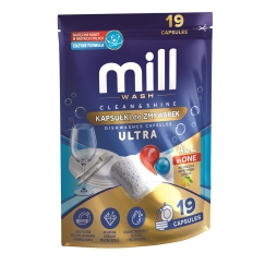 Капсулы для посудомоечных машин MILL CLEAN&SHINE Ultra, 19 капсул, 3K.D