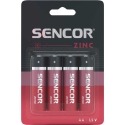 Sencor sinkki- ja hiiliparistot, AA (LR6), 1.5V Sencor sinkki- ja hiiliparistot, AA (LR6), 1.5V