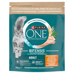 PURINA One Bifensis täiskasvanud kassidele, rikastatud kanaga - kuiv kassitoit - 750g