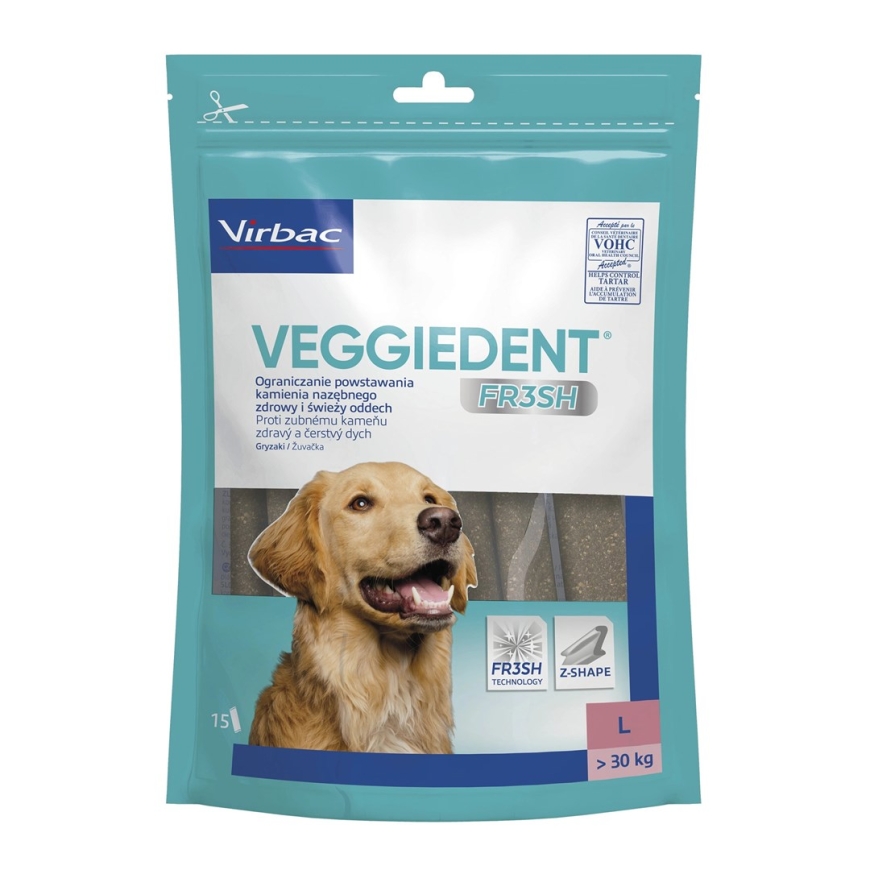 VIBRAC Veggiedent Fresh L - suņu našķis - 500g