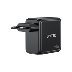 UNITEK GAN LŪDZĪTĀJS AR DISPLEJU, 140W, 3xUSB-C