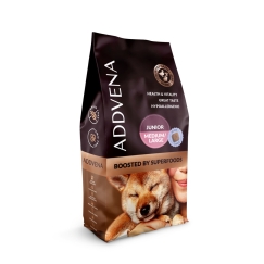 ADDVENA Boosted by superfoods Junior Medium/Large Beef - sausų šunų maistas - 10kg