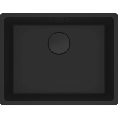 Franke MRG 210-52 Sink, matte black, eccentric valve, black matte cover