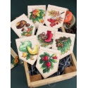Beldizart Cross Stitch Kit "Autumn Garland in Sand Color (7 Flags)" 10x7 cm ST-1096 (AS) Beldizart Cross Stitch Kit "Autumn Garland in Sand Color (7 Flags)" 10x7 cm ST-1096 (AS)