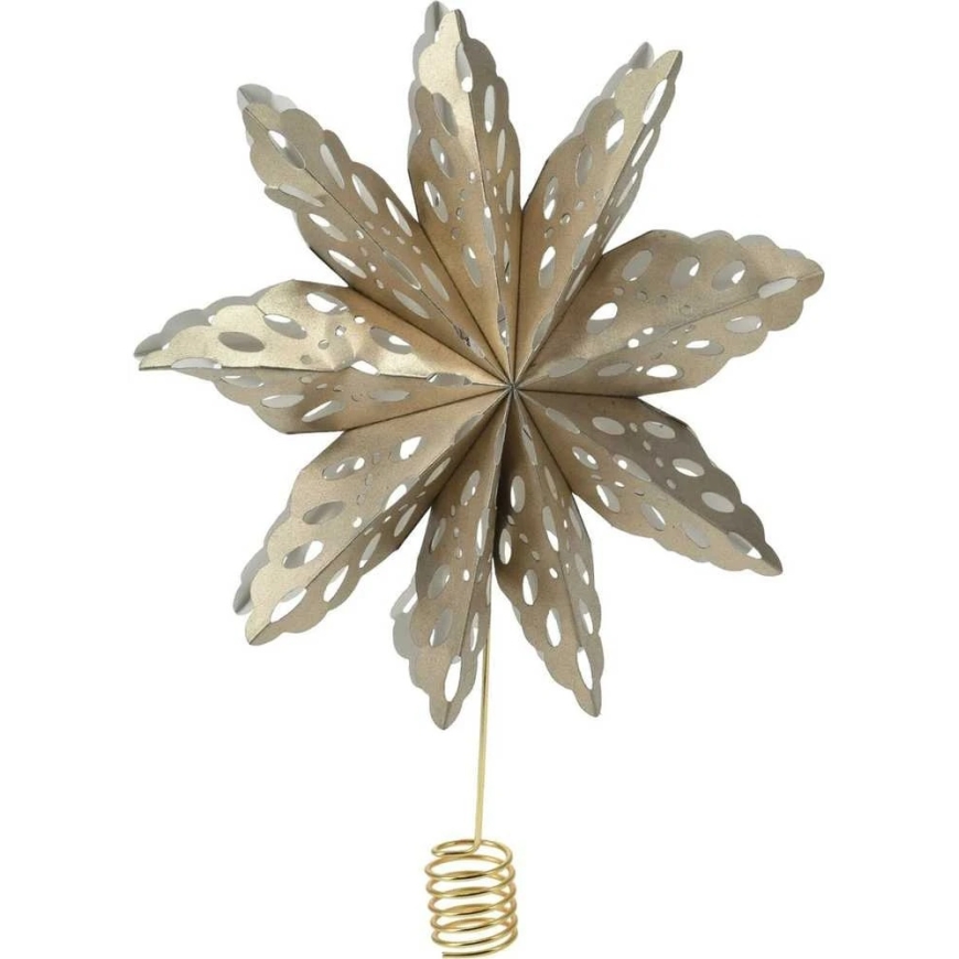 Новогоднее украшение Рождественская звезда 30 см золотая бумажная