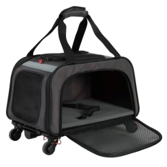ZOLUX Nomad – pyörällinen lemmikkikantaja koirille ja kissoille – 47×32×27 cm