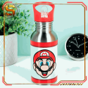 Металлическая бутылка для воды Paladone Super Mario с соломинкой