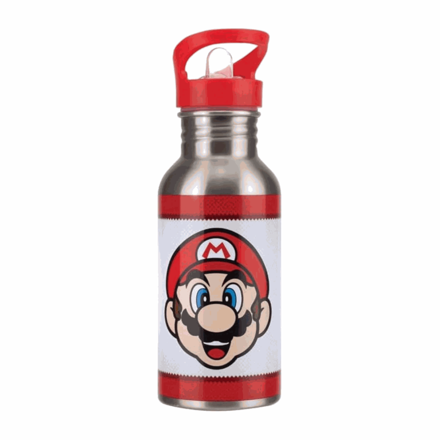 Paladone Super Mario Metal Water Bottle with Straw – 4