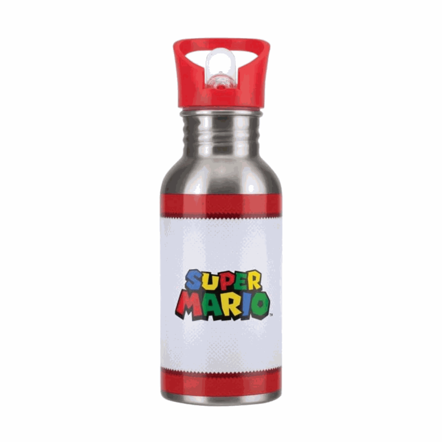 Paladone Super Mario Metal Water Bottle with Straw – 5