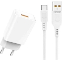 Denmen DC01 2.4A + Кабель USB-C Белый