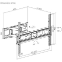 Neutralle Regulējams turētājs LPA78-466, 37"-80", max. 40 kg, 100x100 - 600x400 mm VESA, 67-355 mm, melns Neutralle Regulējams turētājs LPA78-466, 37"-80", max. 40 kg, 100x100 - 600x400 mm VESA, 67-355 mm, melns