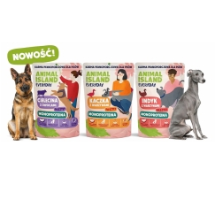 ANIMAL ISLAND Igapäevane Monoproteiin Veiseliha, Part, Kalkun - märg koeratoit - 9x300g