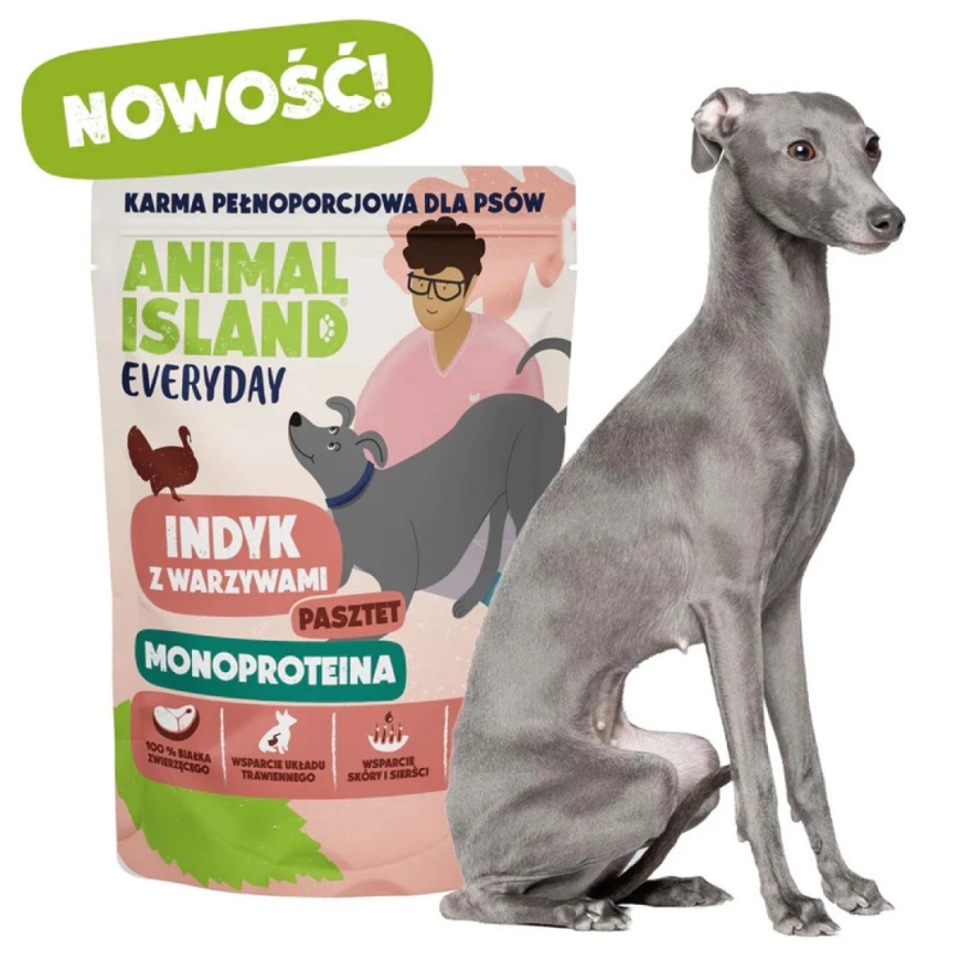 ANIMAL ISLAND Kasdienis Monoproteininis Veršienos, Anties, Kalkuno - šlapias šunų maistas - 9x300g – 4