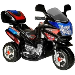 Lean Cars HC8051 Battery-Powered Motor for Kids, Black Racing LED Lights, Sounds