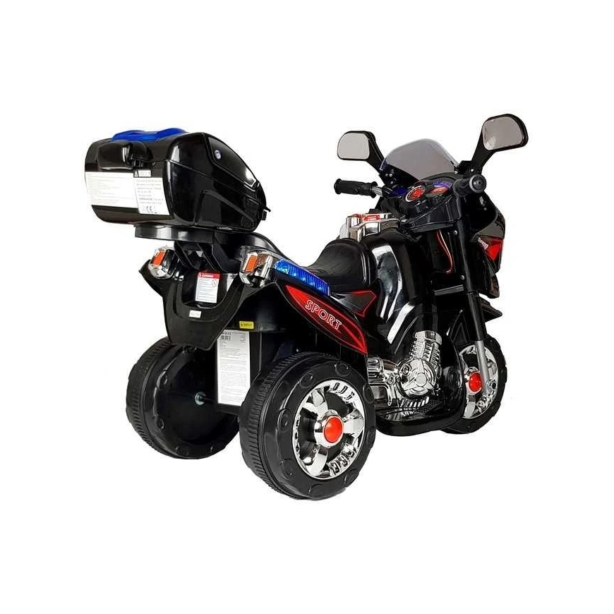 Lean Cars HC8051 Baterijām darbināts motors bērniem, melnas sacīkšu LED gaismas, skaņas – 3