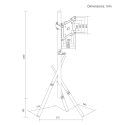 Maclean TV Floor Stand/Mount, 27–55", max. VESA 200x200, max. 60 kg, MC-181 B Maclean TV Floor Stand/Mount, 27–55", max. VESA 200x200, max. 60 kg, MC-181 B
