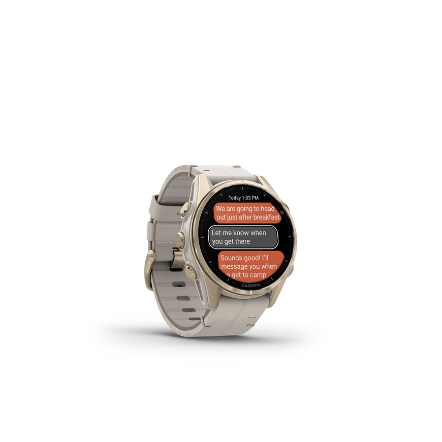 Garmin Fenix 8 3.3 см (1.3") AMOLED 43 мм Цифровой 416 x 416 пикселей Сенсорный Золотой Wi-Fi GPS (спутниковый) – 3
