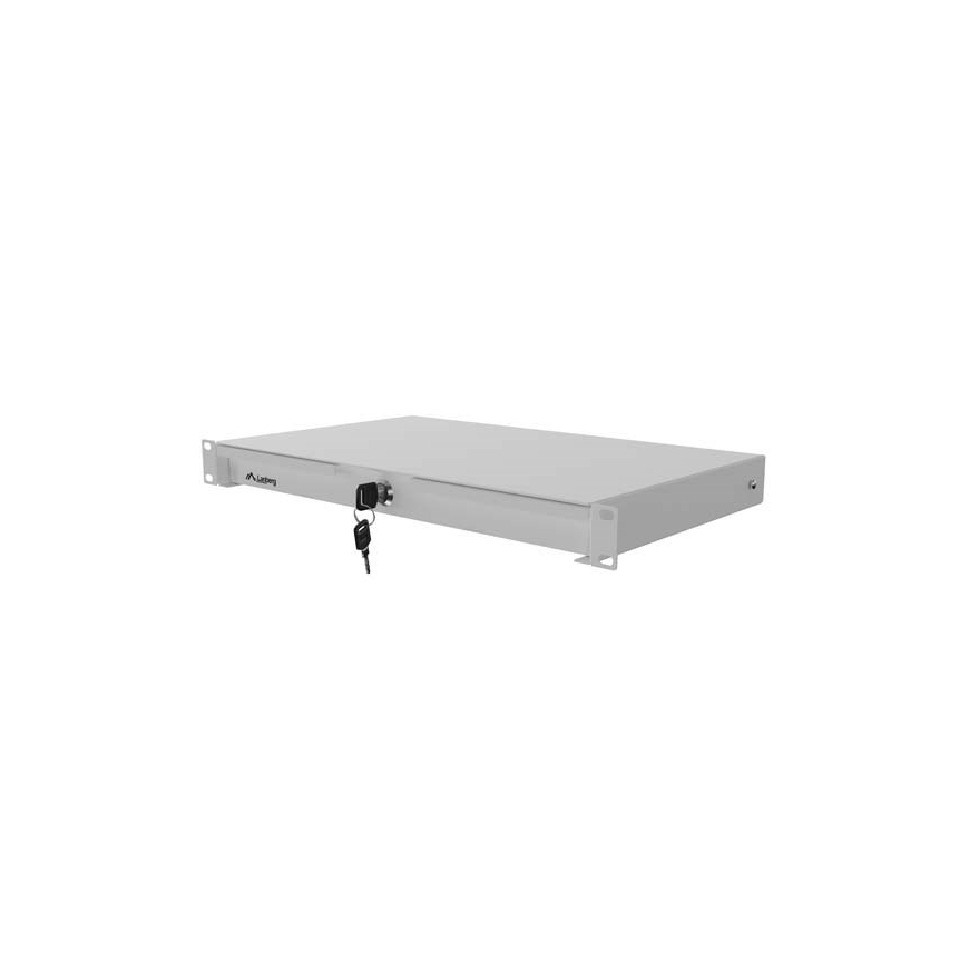 Lanberg 19" Rack Kabineto Dėžė 1U 270 mm Pilka (1U/483 × 270 mm, Maksimali apkrova iki 30 kg)