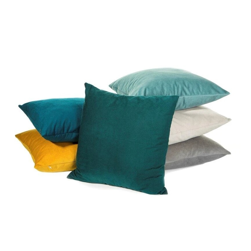 Eurofirany MILO velvet pillowcase with a subtle structural pattern, 45X45 cm, color: gray – 3