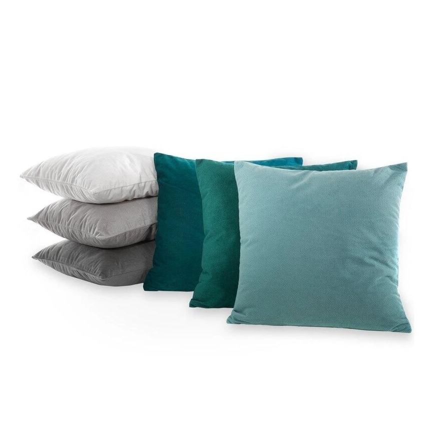 Eurofirany MILO samta spilvend Segums ar smalku strukturālu rakstu, 45X45 cm, krāsa: pelēka – 4