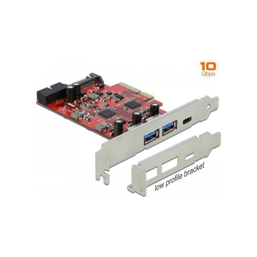 DELOCK DeLOCK PCIe x4 1x USB-C / 2xUSB-A / 1xUSB3.0 – 2