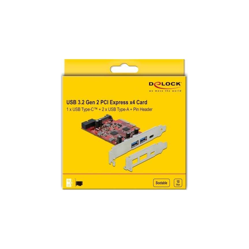 DELOCK DeLOCK PCIe x4 1x USB-C / 2xUSB-A / 1xUSB3.0 – 3