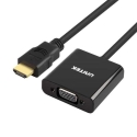 UNITEK HDMI - VGA + Jack 3.5mm Melns adapters UNITEK HDMI - VGA + Jack 3.5mm Melns adapters
