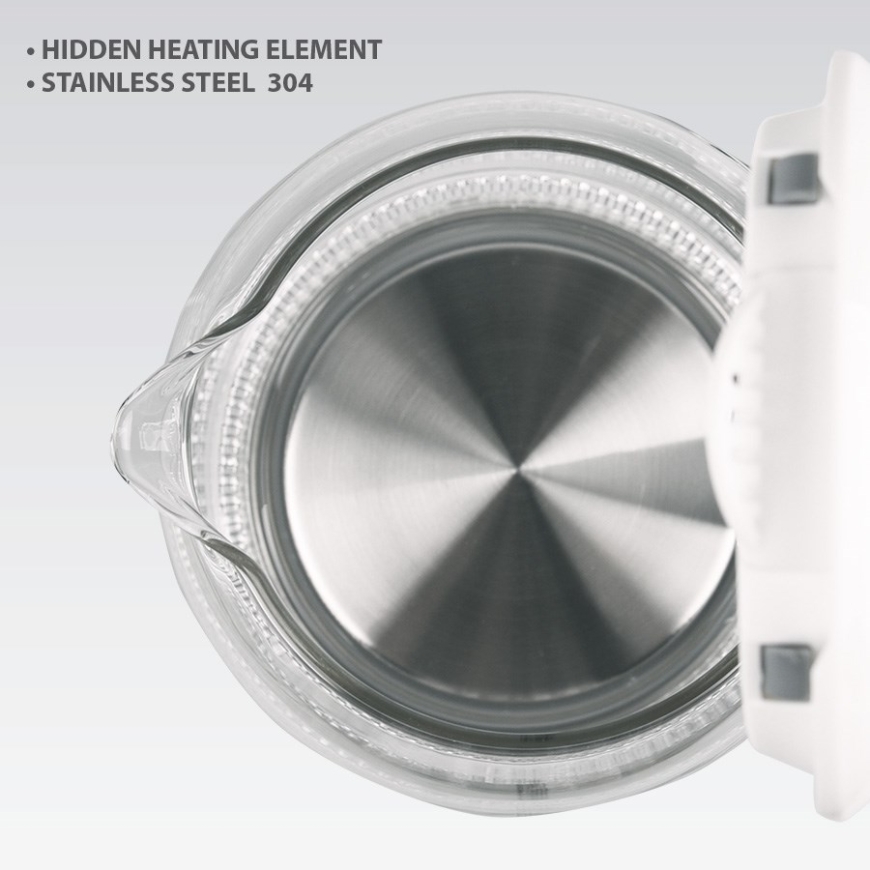 Maestro MR-056-Grey stikla elektriskā tējkanna 1.7 L – 3