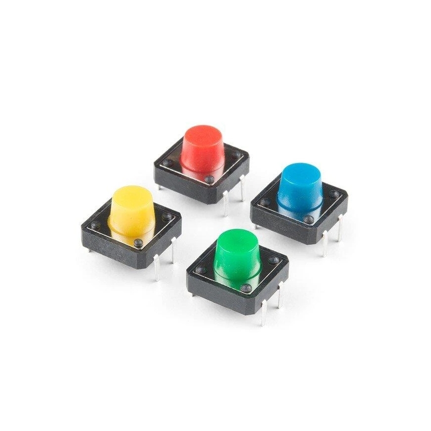 Värilliset napit, x4, SparkFun PRT-14460