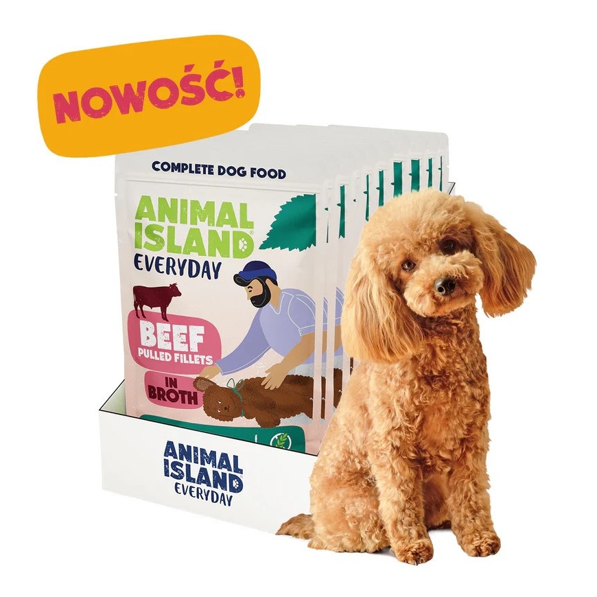ANIMAL ISLAND Beef Fillets in broth - wet dog food - 10x150g – 2