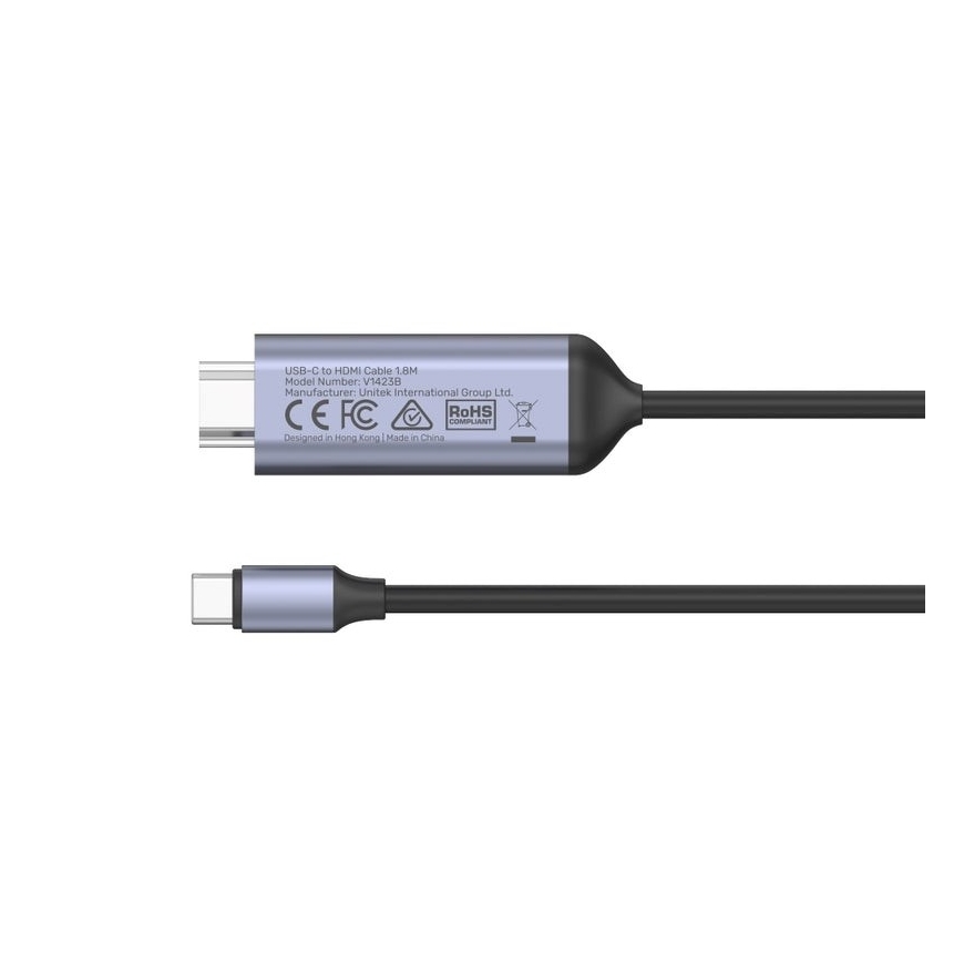 UNITEK USB-C на HDMI кабель – 8K, USB 4, HDR10+, 1,8 м – 3