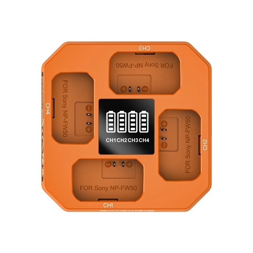 Įkroviklis do aparatu SmallRig Four-Channel Camera Baterija Charger for NP-FW50 (5749) – 2