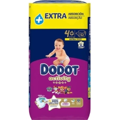 DODOT ACTIVITY EXTRA izmērs 4 autiņi 10-15 kg 52 gabali