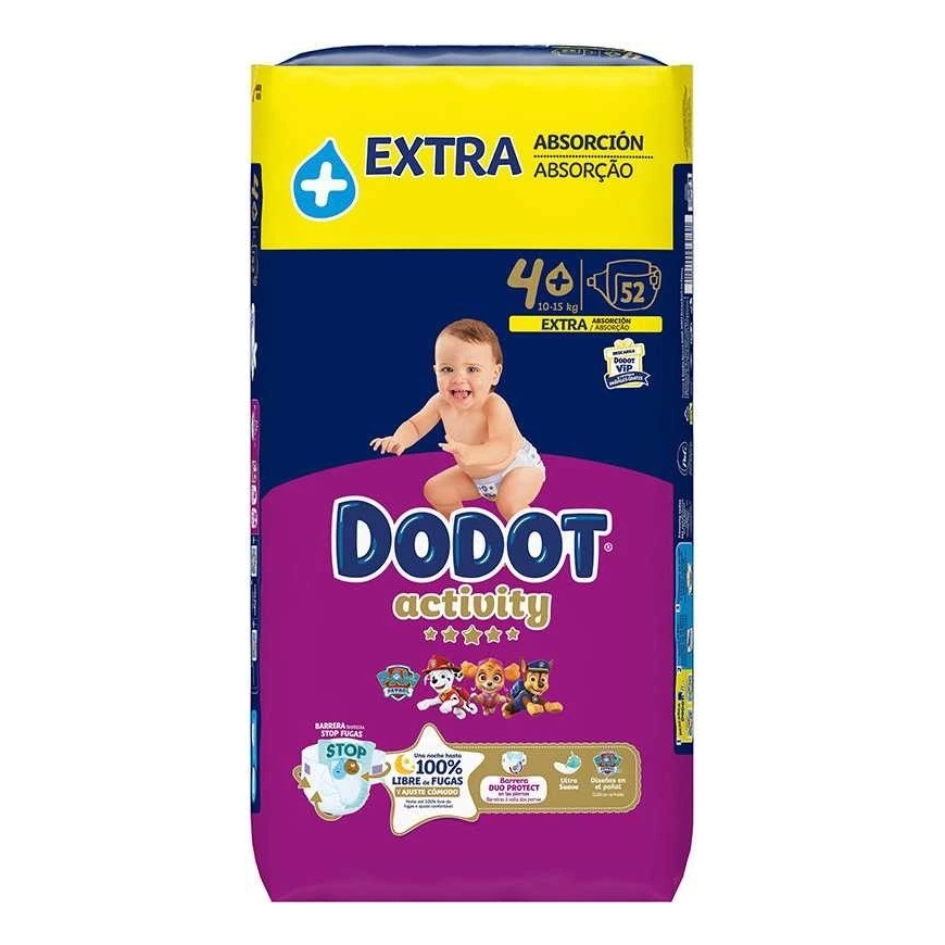 DODOT ACTIVITY EXTRA suurus 4 mähkmed 10-15 kg 52 tk