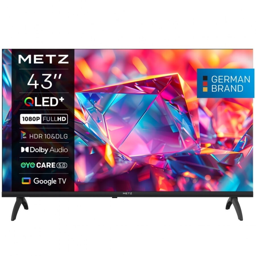 Metz MQH7030Z 109.2 см (43") Full HD Смарт ТВ Черный
