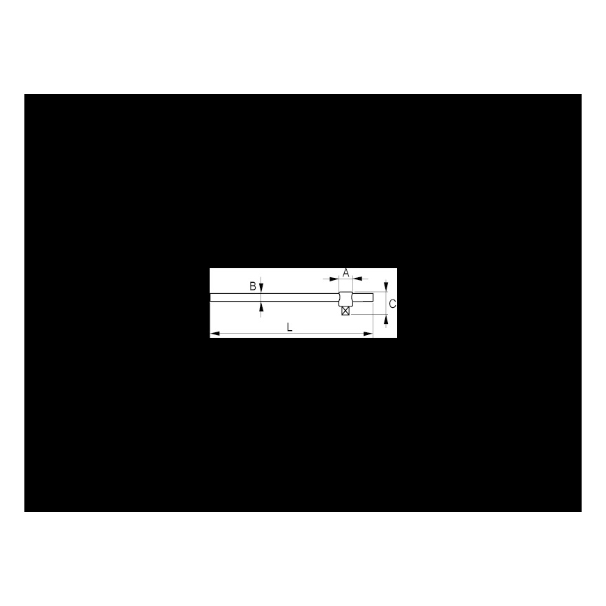 T-veida rokturis 152mm galvām 3/8" iepakojumā – 2