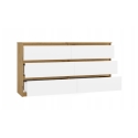 M6 MALWA CHEST OF DRAWERS 140 CM 6 DRAWERS OAK ARTISAN/WHITE