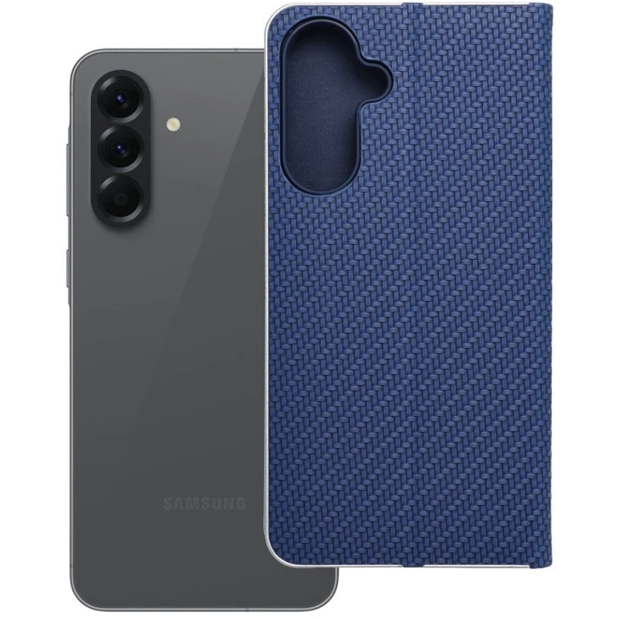 Oem LUNA Book Carbon Case for Samsung Galaxy A56 5G Blue – 3