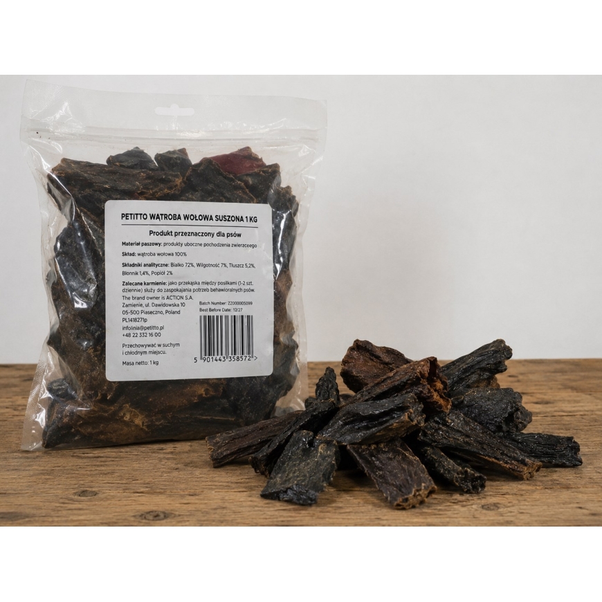 PETITTO kuivatatud veiseliha mono - koeramenüü - 1kg – 3