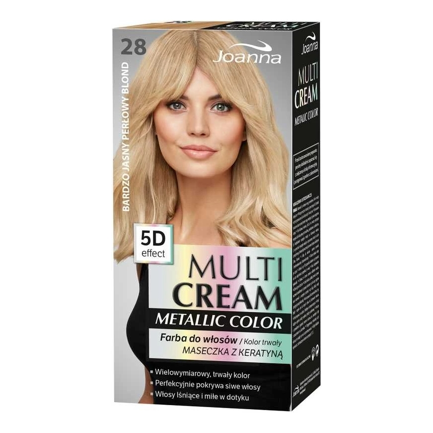 Joanna Multi Cream Metallic Color 28 Very Light Pearl for Light Hair – 3