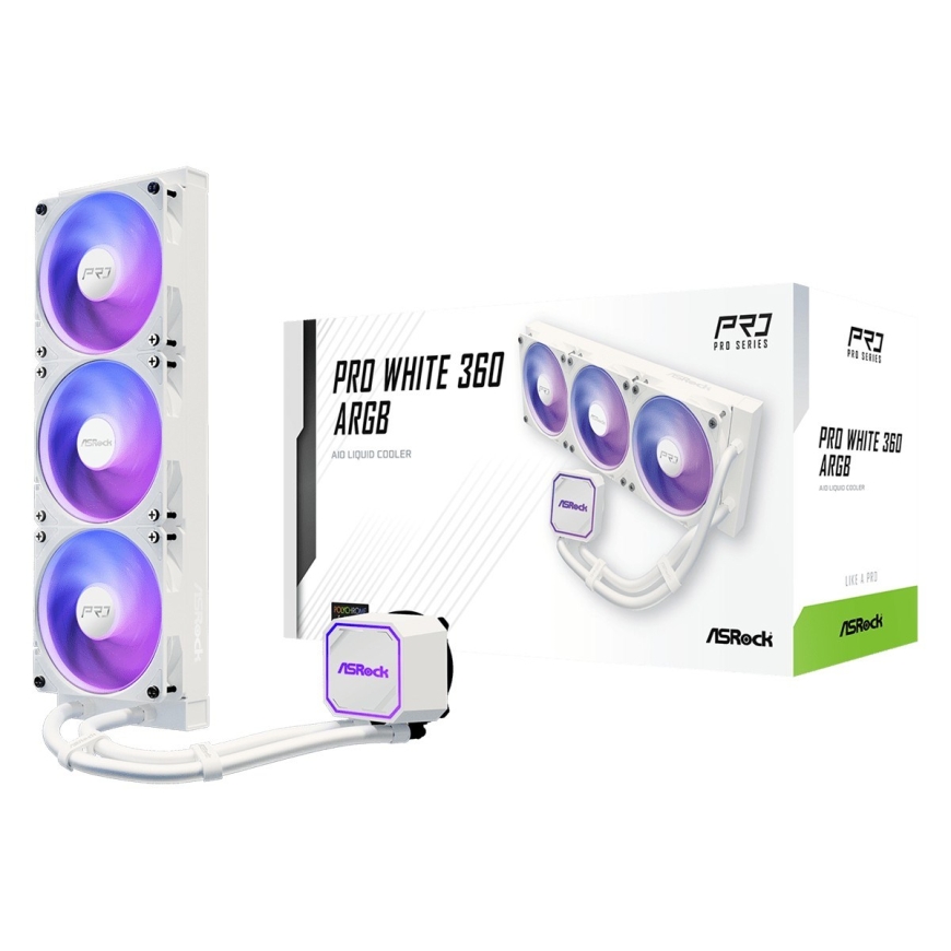 ASRock Pro White 360 ARGB Jäähdytin