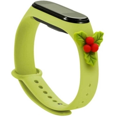 Fusion Accessories Xiaomi Mi Band 5/6 Green Xmas Mistletoe