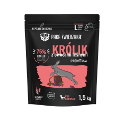 GYVENIMAS SU KATĖMIS Triušis su miško vaisiais L – sausa šunų maistas – 1,5 kg