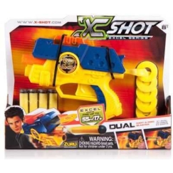 Zuru, X-Shot Excel Dual, mängupüstol, poistele, alates 8-aastasest
