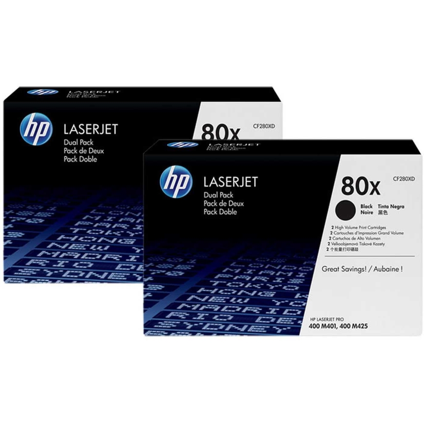HP CF280XD No.80X Black 2-pack