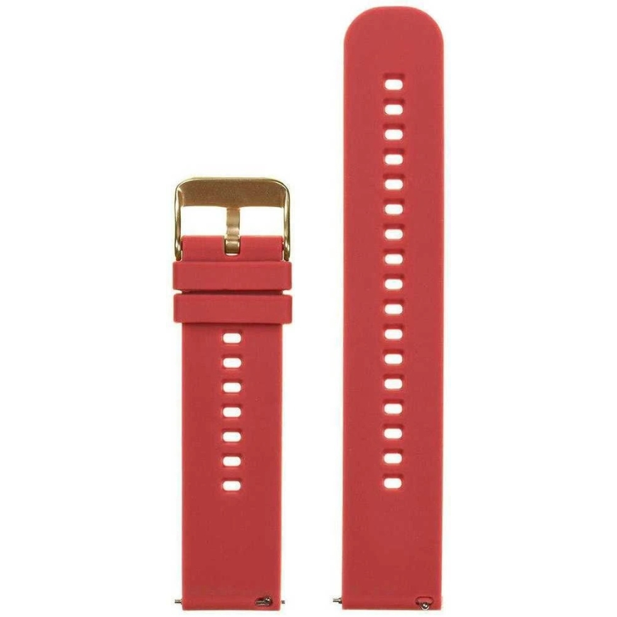 "Pacific U27" rubber watch strap - red/gold - 18 mm – 2
