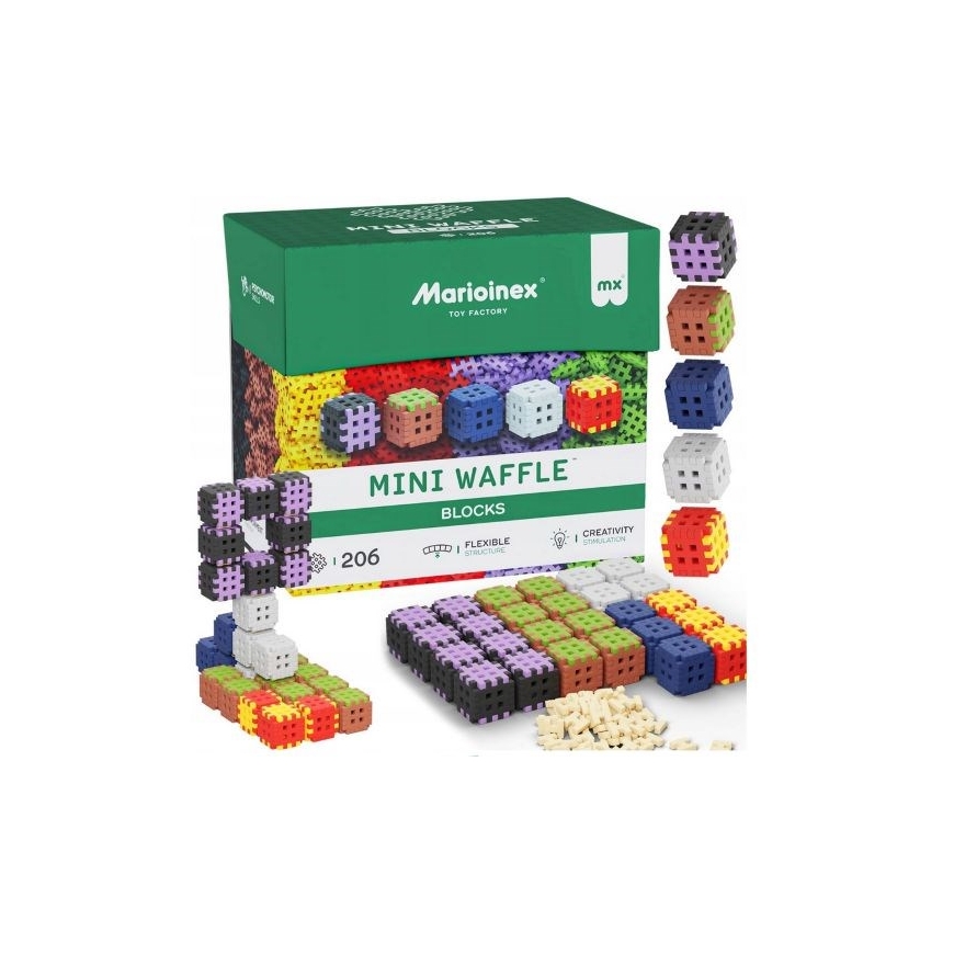 Marioinex Mini Waffle ehitusplokid, 206 tükki