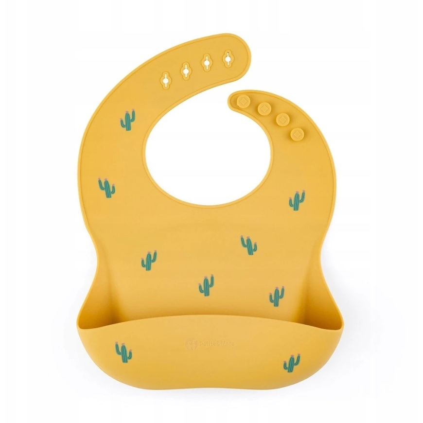 Silicone Bib Petite&Mars, 6m+, Ochre Cacti – 3