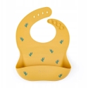 Силиконовый слюнявчик Petite&Mars, 6м+, Охра Кактусы Силиконовый слюнявчик Petite&Mars, 6м+, Охра Кактусы